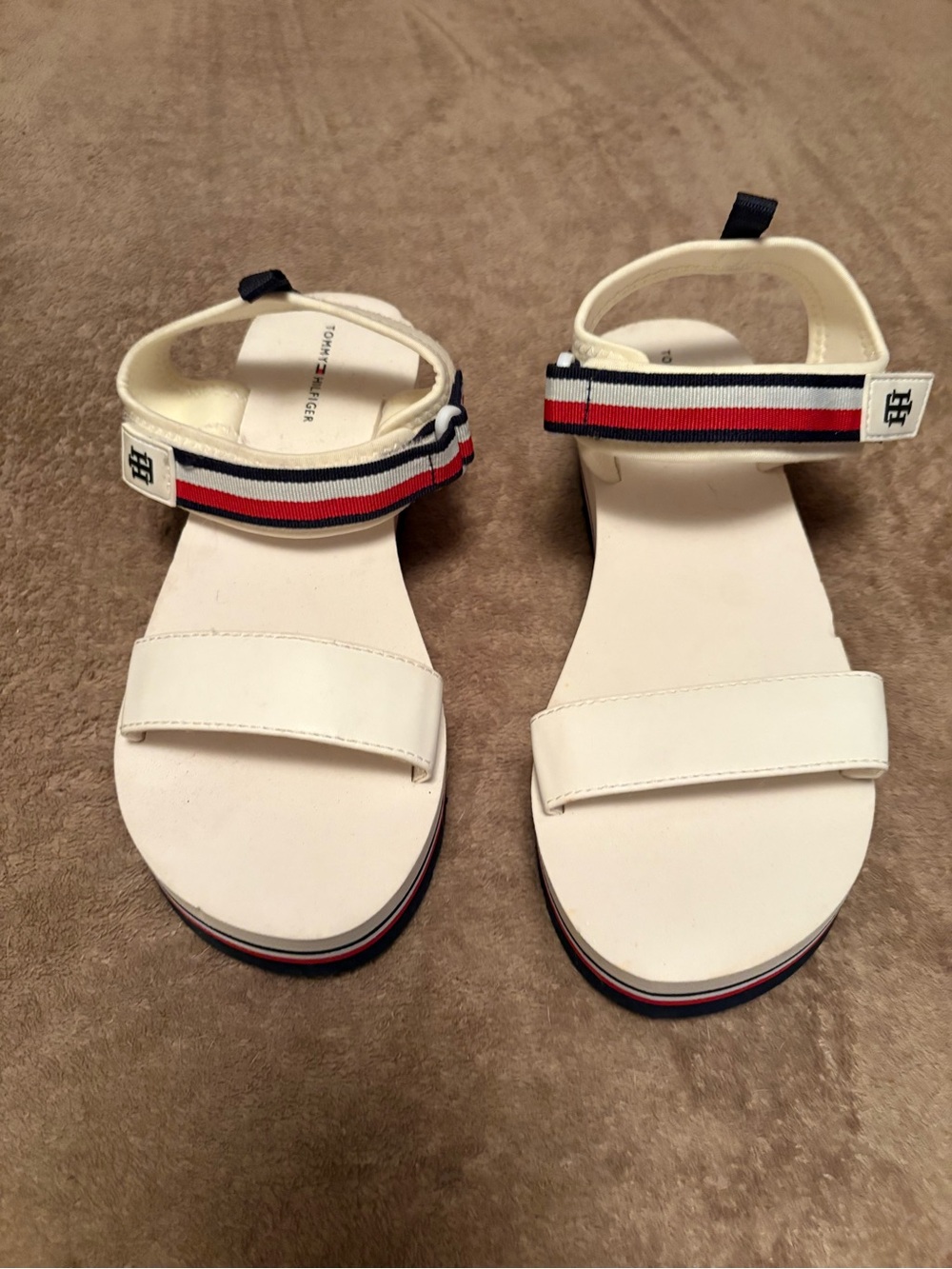 Tommy Hilfiger Women’s  Sandals with Red & Navy Stripe